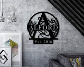 Custom Family Name Metal Sign, Custom Metal Name Sign, Established Family Sign, Established Sign Metal, Established Home Sign Laser Cut Metal Signs Custom Gift Ideas